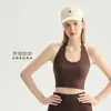 Chaleco de Yoga Osyo Deep U con Cuello Halter Espalda Bonita para Mujer, Copas Fijas, No Necesita Sujetador, Estilo Corto, Se Puede Usar Afuera, Pilates Fitness