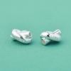 Plata Esterlina S925 Seiko Brillante Afortunado Plata Espaciadores Nudo Trenzado Accesorios Personalizados DIY Pulsera de Cristal con Cuentas