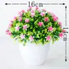 Decoração de flor artificial interna flor artificial sala de estar vasos de plantas ornamentos hemisfério artificial flor espinhosa flor de plástico pequeno conjunto de bonsai