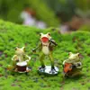 Nuevo producto transfronterizo: Adorno de Estatua de Banda de Ranas, Animal de Resina para Jardín, Patio, Césped, Decoración de Micro-Paisaje