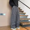 Pantalones a Cuadros Desmontables de Corte Relajado, Pantalones Sueltos de Pierna Ancha para Hombre, Pantalones Casuales Convertibles de Cintura Media-Baja con Múltiples Botones