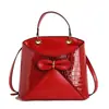 Bolsa de Ombro Simples com Laço Estilo Coreano Nova Coleção Primavera/Verão 2026 Bolsa de Ombro Estilosa e Chique com Textura Única e Personalidade Bolsa Transversal