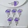 Océano Fantasía Estéreo Fantasía Brillo Fino Medusa Colgante Colgante Pulsera de Cuentas DIY Collar Pendientes Accesorios de Aleación