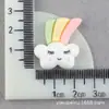 Funda de Teléfono de Nube Accesorios para el Cabello DIY Piezas de Resina Smiley Arcoíris Accesorios para Pinzas de Cabello DIY Pegatinas Imán para Refrigerador Pegamento Cremoso