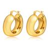 Pendientes europeos y americanos pendientes huecos de acero inoxidable pendientes geométricos dorados joyería de agua quanxi EH-439