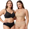 Amazon sujetador de gelatina sin costuras para mujer transfronterizo, sin varillas, escote en V profundo, push-up, cómodo, de soporte, lencería talla grande