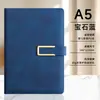 Caderno a5 logo personalizado escritório comercial caderno de alta aparência conjunto caixa de presente couro macio fivela planejador