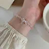 Pulsera de cuentas con lazo dulce coreano para niñas, Pulsera de hadas con diseño de nicho versátil, Nueva pulsera personalizada para mujer