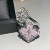 Versa Pendientes de Botón Doble Flor Ópera Italiana Buqilla Encaje de Esmalte de Color Diamante Trébol Anillo Abierto