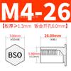 Bso-M4 Agujero Inferior 6.0 Acero al Carbono Galvanizado Pasador de Presión Hexagonal Tuerca de Presión Tornillo Varilla Roscado Completamente