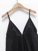 ZA Comercio Exterior Transfronterizo Verano 2026 Nuevo Vestido Corto Sexy de Tirantes con Escote en V Profundo Estilo Francés Europeo y Americano para Mujer