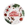 Nuevo adorno navideño transfronterizo plato de papel vaso de papel servilleta desechable cuchillo, tenedor y cuchara para fiestas traje de decoración