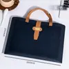 Bolsa para Archivos A4 Maletín de Negocios Bolso de Cuero para Portátil Bolsa para Archivos Bolsa para Almacenamiento de Contratos Se Puede Personalizar con Impresión de Logo
