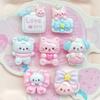 Cachorro de Dibujos Animados Panda Conejo Accesorios Lindos DIY Pegamento de Crema Cuerda para el Cabello Pasador Imán para Refrigerador Resina Accesorios Pequeños