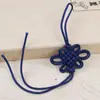 Nudo Doble Línea Nudo Largo Nudo Ping An Seda de Hielo Rayón Borla Fleco Flecos Joyería Accesorios Hechos a Mano Nudo
