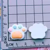 Pinza para el pelo con forma de garra de gato, color crema brillante, garra de perro, garra de oso, pinza para el pelo, cuerda para el pelo, pegatina para el refrigerador, funda de teléfono, accesorios decorativos de resina.