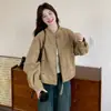 Moda Otoño 2026 Casual Elegante Adelgazante Juvenil Simple Alta Calidad Chaqueta de Gamuza