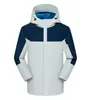 Cortavientos Personalizado Estampado de Logo Otoño Invierno Exterior Grupo Forrado de Polar Engrosado Bloqueo de Color Ropa de Trabajo Hecho a Medida Ropa de Trabajo Chaqueta
