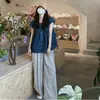 Pantalones de pijama de algodón y seda para casa de verano, longitud de nueve puntos, talla grande, pantalones casuales holgados a cuadros para casa, cómodos 05