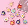Accesorios para Joyería de Aleación Esmaltada de Girasol DIY Pulsera Collar Colgante de Bolsa Llavero Materiales Hechos a Mano Colgante