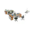 Mesa de Escritório para Empresa, Conjunto de Mesas para Funcionários, Estação de Trabalho Individual, Mesa de Computador para Quatro Pessoas, Estação de Trabalho para Comércio Exterior