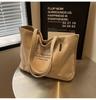 Bolsa de ombro de lona impressa com carta transfronteiriça Bolsa feminina Bolsa de transporte de grande capacidade Bolsa escolar para estudantes