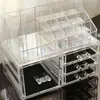Prateleira Organizadora de Mesa para Quarto, Prateleira de Armazenamento Multifuncional, Caixa de Armazenamento para Cosméticos, Gaveta Transparente, Porta-Batons de Múltiplas Camadas