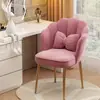 Silla de maquillaje habitación del hogar respaldo minimalista arte de uñas taburete de pétalo lujo ligero gama alta habitación de niña tocador silla