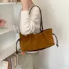 Bolso de mano de gamuza para las axilas para mujer, nueva moda otoño e invierno 2026, simple y versátil, adecuado para el uso diario, de hombro y de mano