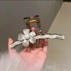 Pinza de garra grande de perlas de 15 cm para mujer, sensación de lujo ligero y de alta gama, estilo coreano, añade volumen al cabello, accesorio para el cabello versátil
