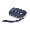 Monedero sencillo de piel auténtica para mujer, estilo coreano, pequeño, minibolso de mano con monedero de piel de vaca.