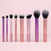 Set de Pinceles de Maquillaje Rt10 Transfronterizo, Set Completo de Pinceles con Todos los Tipos, Portátil y Fácil de Usar, Set Pequeño de Pinceles para Maquillaje de Retoque