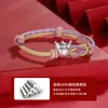 Pulsera trenzada ajustable de dos tonos púrpura y amarillo de Kuromi, de plata S999, genuina y linda, brazalete tejido