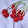 Flor de Listón Simulada de Tul Tulipan Doble Cabeza Flor de Botón de Tul Listón Accesorios para Ropa y Vestidos