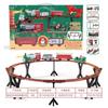 Tren de Vapor de Juguete con Pista Controlado a Distancia Modelo de Árbol de Navidad con Humo, Luces y Música, Se Puede Apagar, Juguete Educativo