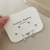 Set Semanal de Aretes de Venta Caliente Transfronterizo Estilo Coreano Aleación Mariposa Animal Corazón Simple Moda Aretes para Mujer