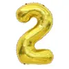 Balão decorativo de folha de alumínio dourado prateado digital de 32 polegadas para aniversário de um mês