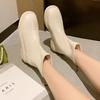 Botas Martin Delgadas de Piel Suave 2026 Otoño Nuevas Estilo Coreano Ins Tendencia Chelsea Botines Delgados Cortos para Mujer