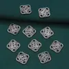 Accesorios de plata de ley 925 con palabras de bendición color negro tinta, accesorios vintage antiguos para DIY hechos a mano, material de cuentas hecho a mano para DIY