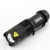 Mini lanterna SK68 com regulagem de brilho, alimentação dupla, zoom telescópico, atacado