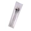 Pincel redondo para uñas de pelo de lobo, individual/juego, mango de plástico transparente esmerilado, individual y doble, juego de tiza acrílica al agua