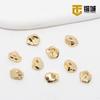 Bolsa de oro de 14K, cuentas de piedra de color, chapado de color, oro real, cuentas sueltas barrocas, irregulares, separador heterogéneo, accesorios de bricolaje