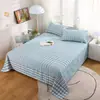 Juego de Sábanas de Algodón Lavado Grado Maternidad Clase A, Estilo Fresco Pieza Única para Dormitorio Estudiantil, Funda de Almohada de Algodón Puro Individual/Doble Juego de Tres Piezas