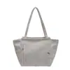 Bolso de hombro casual estilo minimalista japonés y coreano, gran capacidad, versátil para el trabajo, bolso tote de lona moderno para mujer
