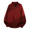 Diseño de Botón Irregular Sentido de la Moda Punto de Cuello Semi Alto para Hombre Otoño Tendencia Marca cleanfit Nicho Suéter Casual