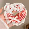 Goma para el pelo con lazo dulce para niñas, elegante goma de encaje para coletas bajas y peinados de moño