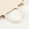Bolsa de lona combinada com bolsa de juta, pode ser decorada com grafite, bolsa tote DIY, bolsa de grande capacidade, bolsa tote simples para o dia a dia