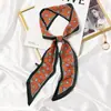 Novedad de Verano Estilo Coreano Bufanda de Organza Gasa Seda Bufanda de Primavera y Otoño Cinta para el Cabello Corbata Corbata Multifunción Bolsa con Cinta