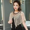 Combinado con un Vestido o Cheongsam, un Chaleco sin Mangas se Puede Usar como un Chaleco Corto de Estilo Europeo y Americano, Chaqueta Delgada Versátil con Lentejuelas Brillantes