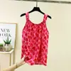Pijama floral para mujer joven, camisola de algodón y seda talla grande, chaleco sin mangas, top fino de verano holgado, talla grande